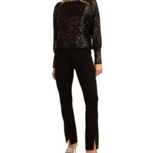 Trina Turk Black Sparkly Holiday Sweater